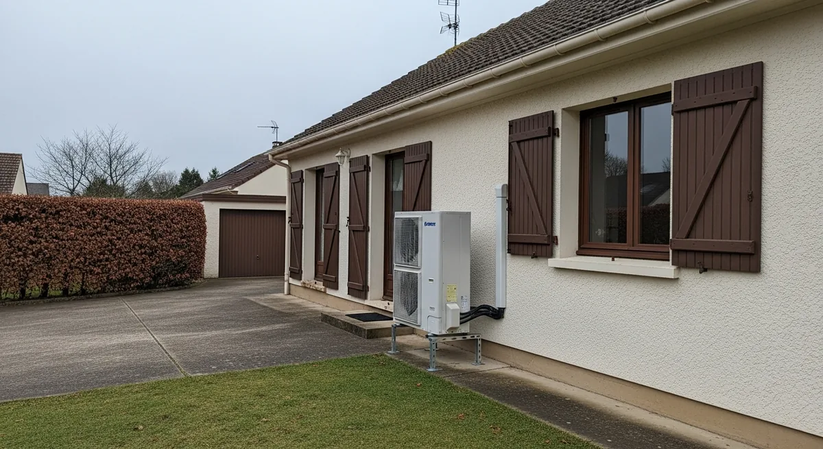 Sortie du fioul sur un pavillon des années 70 à Hilard, Laval